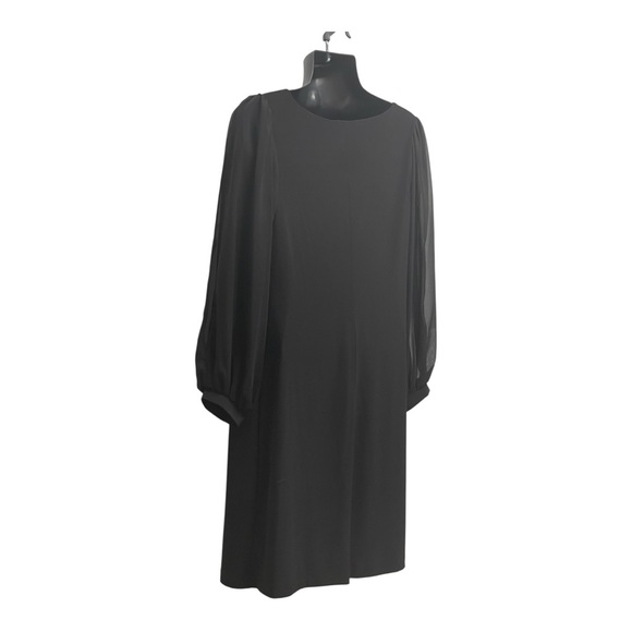 LBD NYE Ready Size 16W Black Beaded Cocktail Silver Embellished Party Dress - Picture 5 of 6